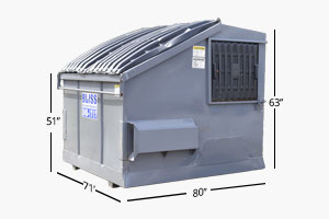 8 Yard Large Commercial Front-Load Dumpster